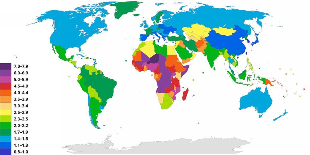 Fertility Rates by Country